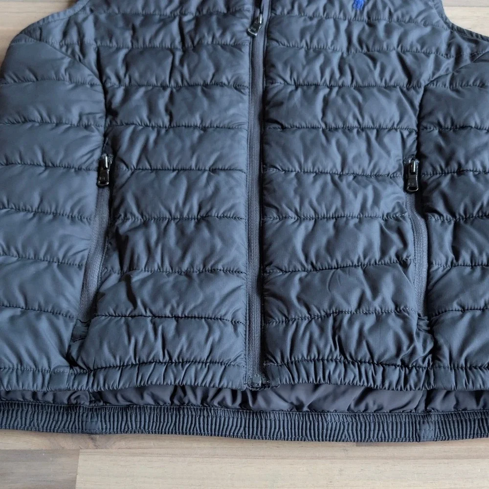 Polo Ralph Lauren‎ Kids Gray Puffer Vest Zip Up Embroidered Pony Size M